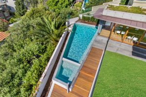Sydney Pool + Outdoor Design Trademark Pools wedge shaped pool