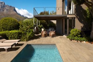 International Ceramics designer tiles outdoor paving patio poolside feature wall